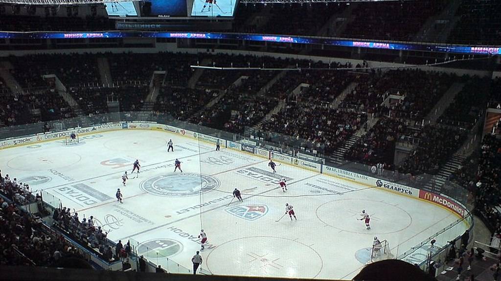 На льду стадиона «Минск-Арена»