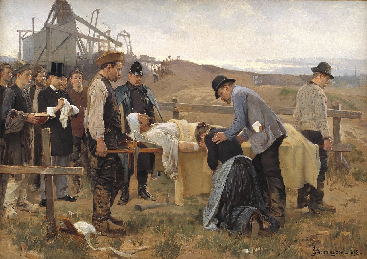 Эрик Хеннингсен. Раненый рабочий. 1895