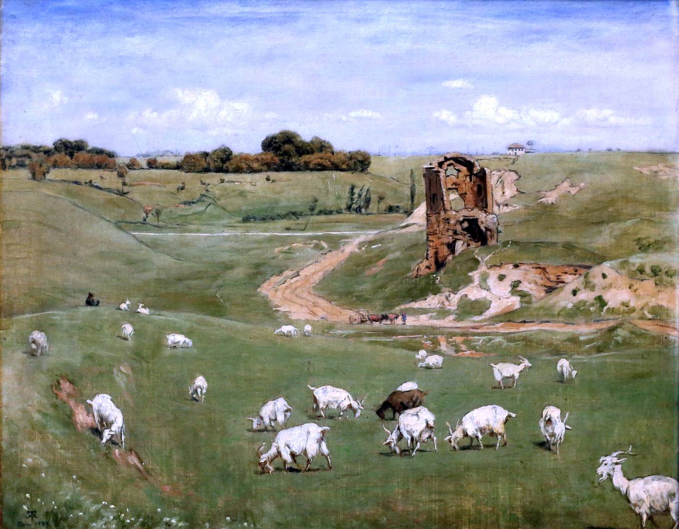 Ханс Тома, «Овечьи отары в Кампанье» 1880