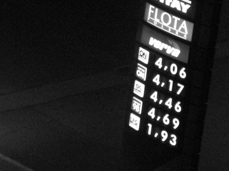 Польша. Прейскурант цен на бензин