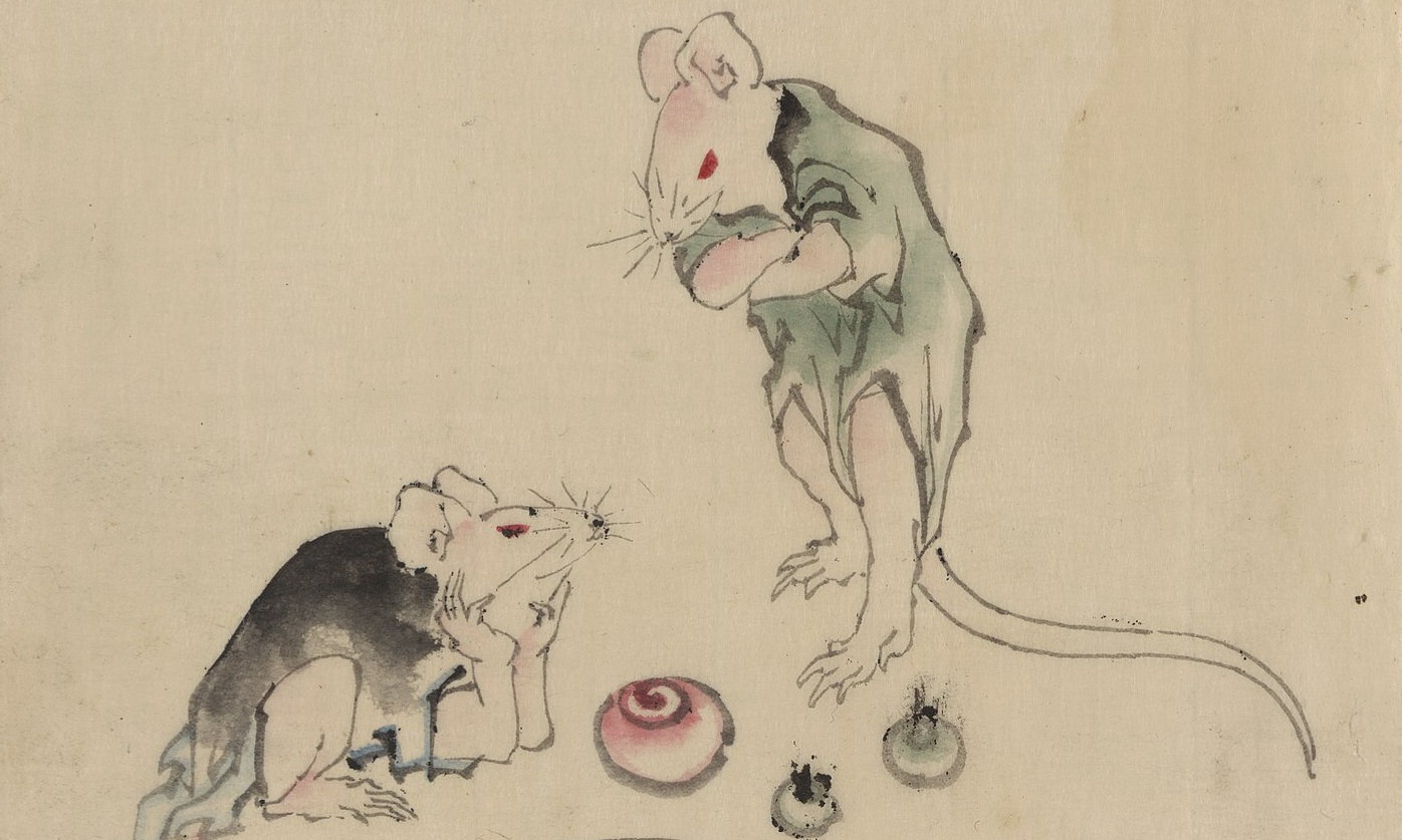 Кацусика Хокусай. Совет мышей. 1830-1849