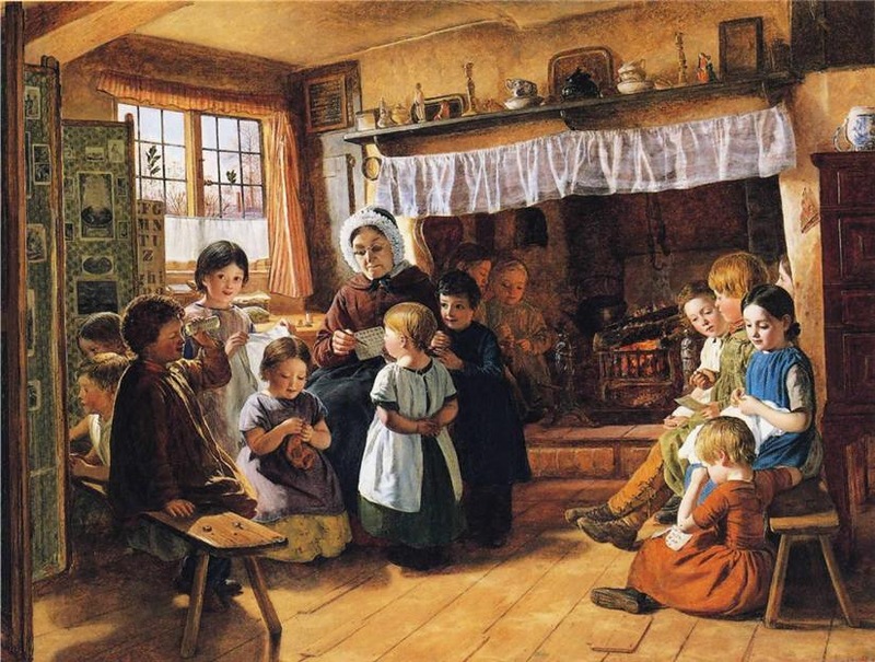 Альфред Ренкли. Сельская школа. 1855