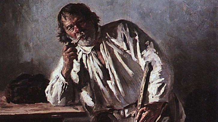 Владимир Маковский. Старик с трубкой. 1881