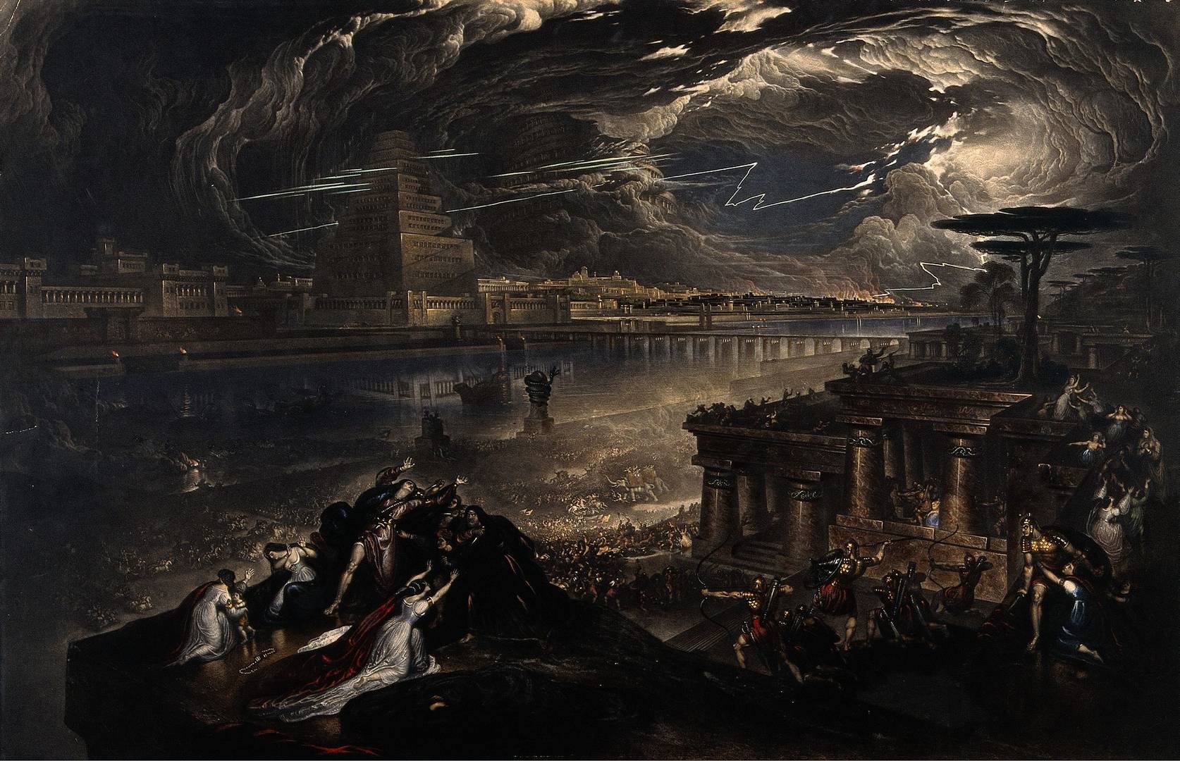 Джон Мартин. Падение Вавилона. 1831