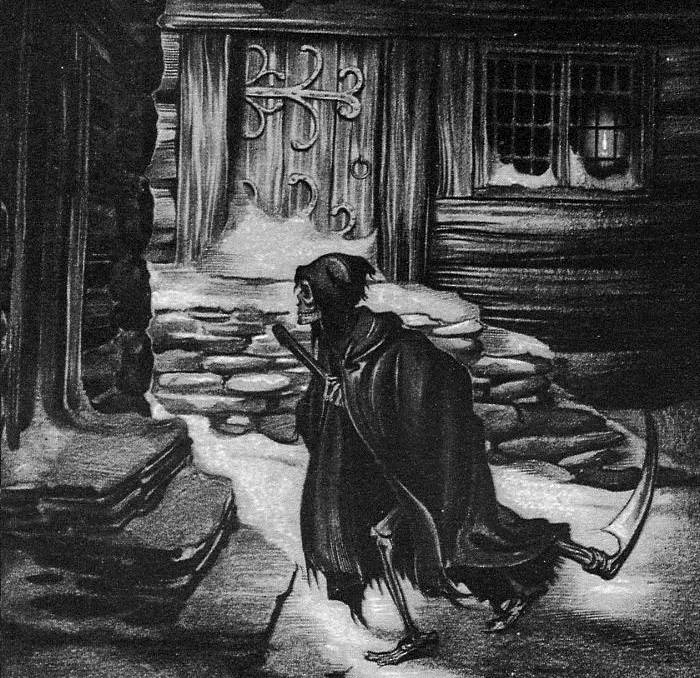 Антон Пик. Смерть с косой на ночной улице. 1940-е