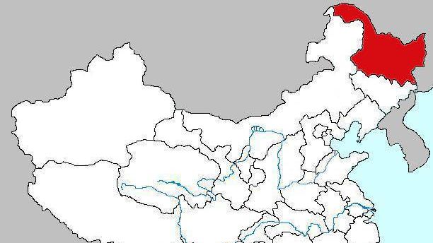 Провинция Хэйлунцзян на карте КНР (выделена красным)