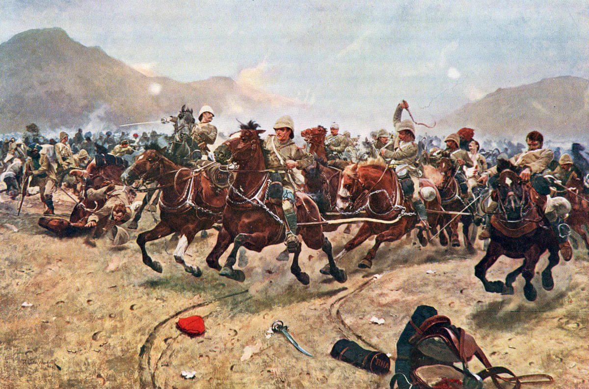 Ричард Кейтон Вудвиль. Майванд. Спасение орудий. Отступление британской конной артиллерии. 1883