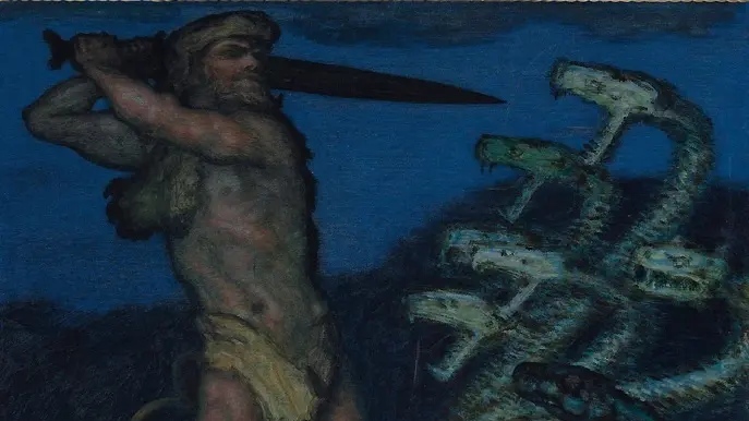 Франц фон Штук. Геркулеси гидра (фрагмент). 1915