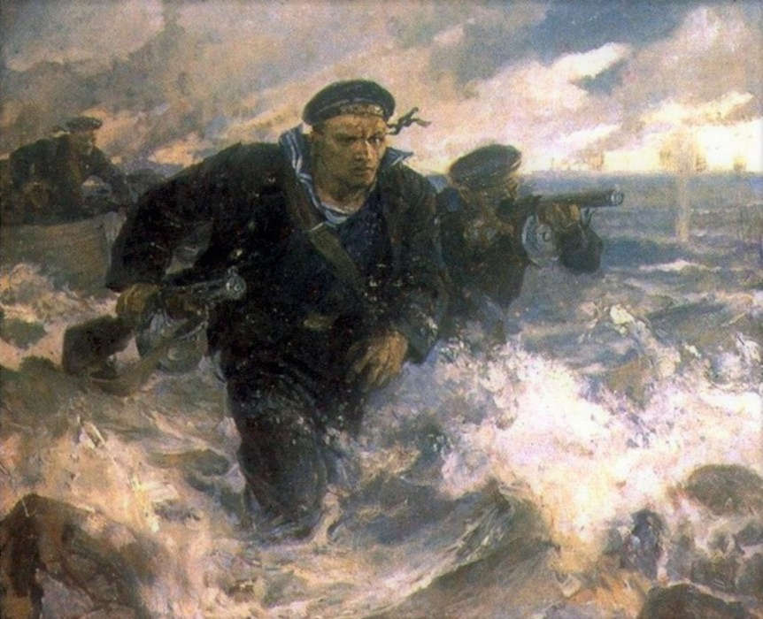 Владимир Серов. Балтийский десант (фрагмент). 1942