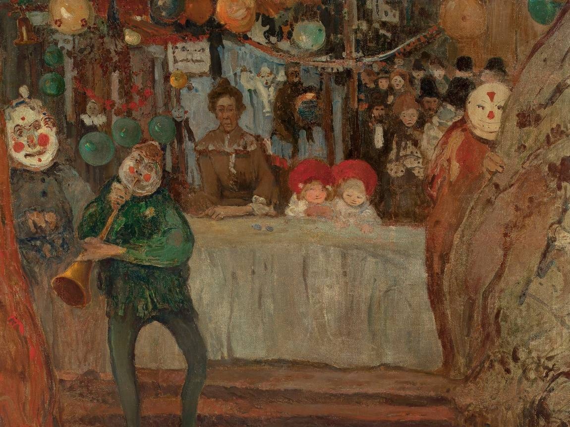 Витольд Войткевич. Цирк - у входа в маленький театр (фрагмент). 1906-1907