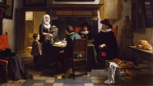 Хубертус ван Хове. Раздача милостыни в богадельни. XIX век