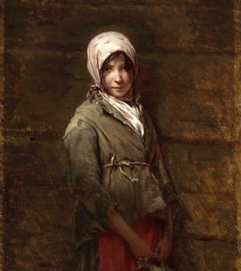 Лемох Кирилл Викентьевич. Нищенка (фрагмент). 1881