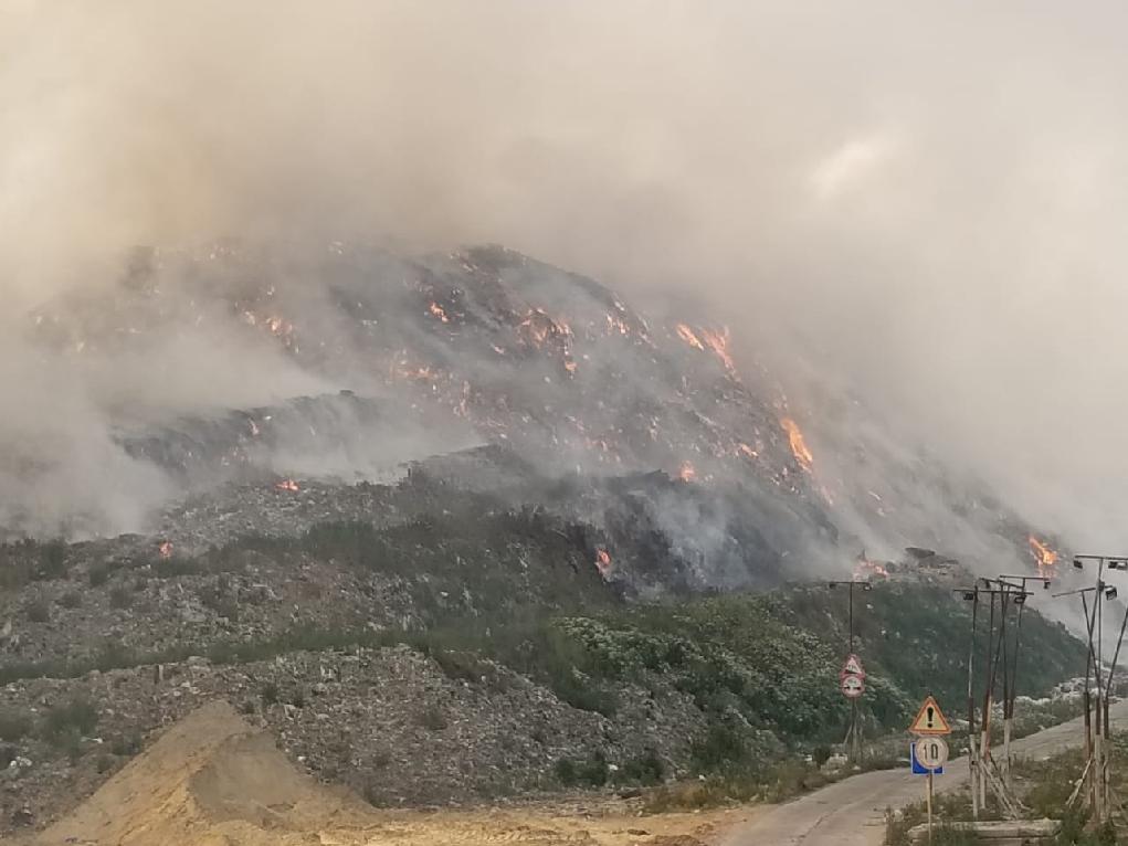 Пожар на полигоне ТКО в поселке Круглово (Калининградская область). 13 июня 2023 года