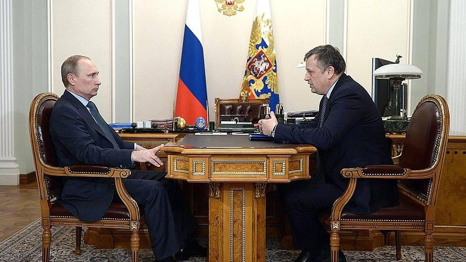 А.Дрозденко на встрече с Путиным