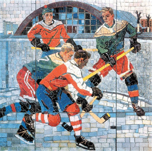 Александр Дейнека. Мозаика «Хоккеисты». 1959-1960