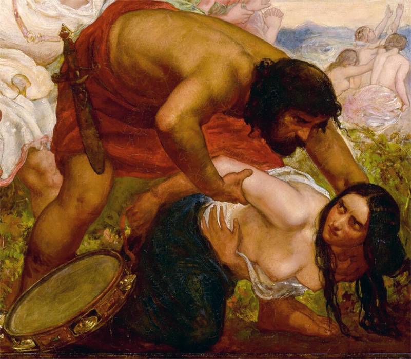 Джон Эверетт Милле. Нападение колена Вениаминова на дочерей Силоама (фрагмент) 1848