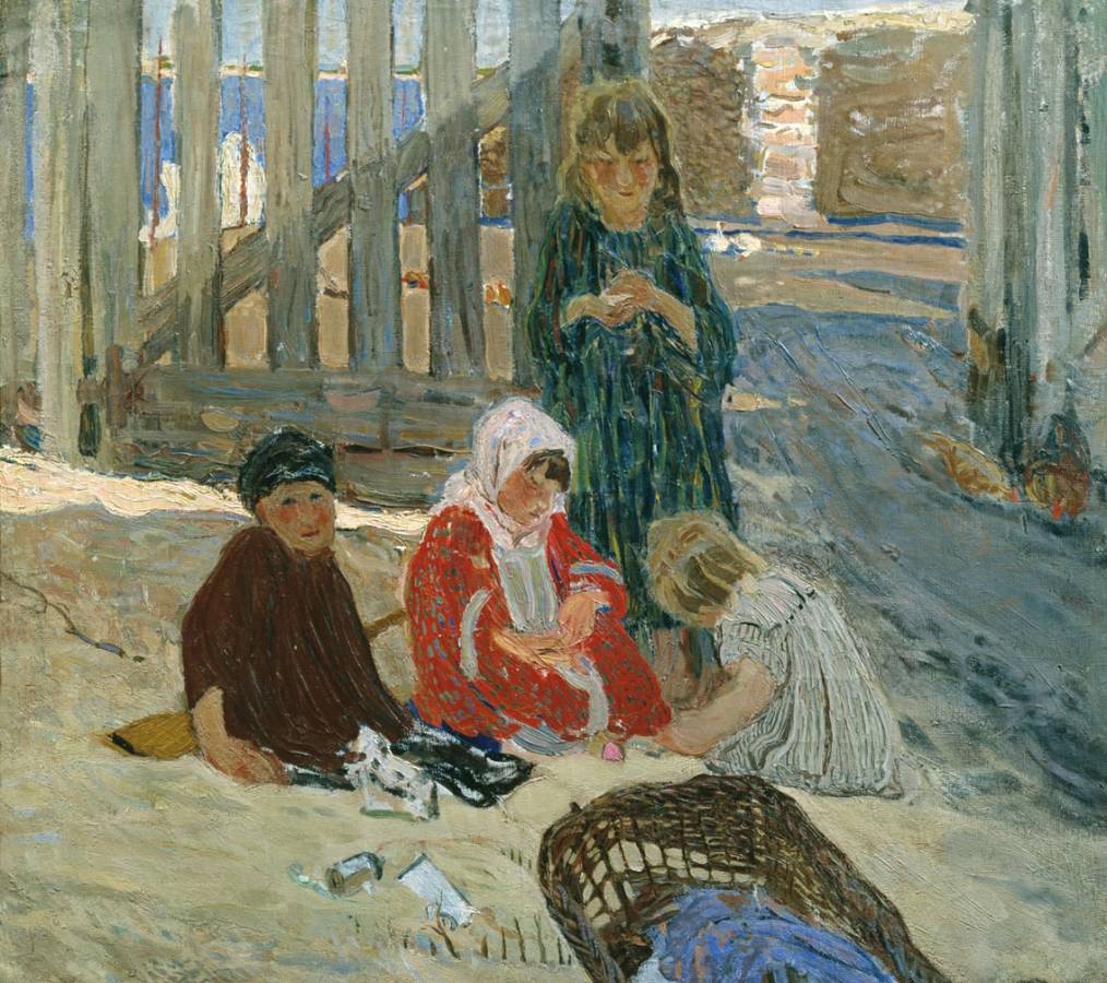 Александр Савинов. Дети, играющие в песке. 1904