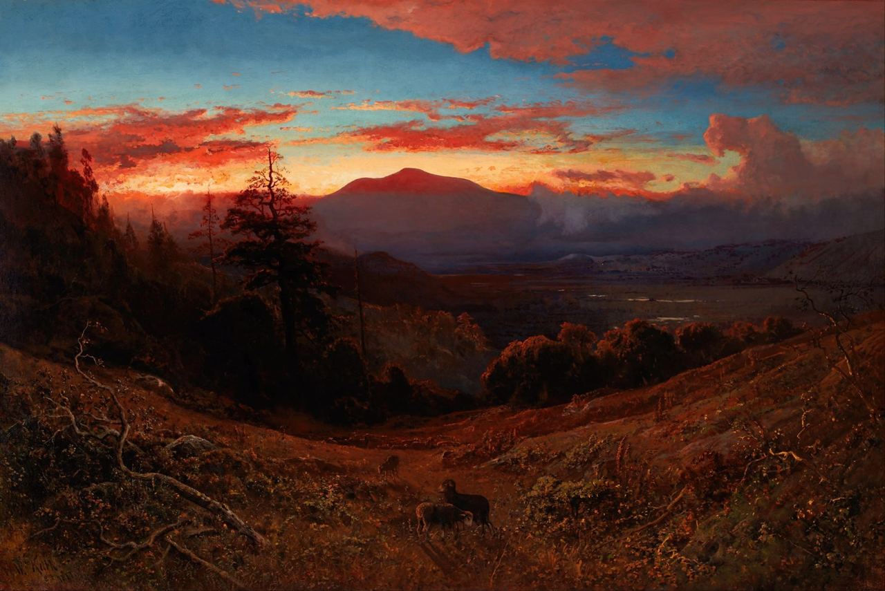 Уильям Кейт. Закат на горе Дьябло. 1877