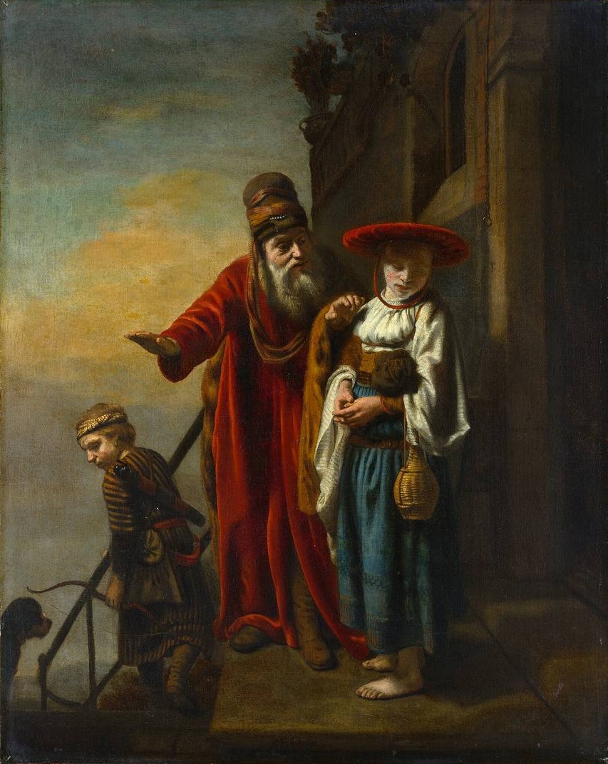 Николас Мас. Авраам прогоняет Агарь и Измаила. 1653