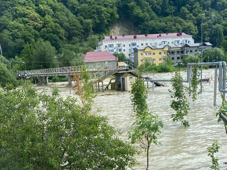 Последствия залповых ливней в Туапсинском районе Краснодарского края