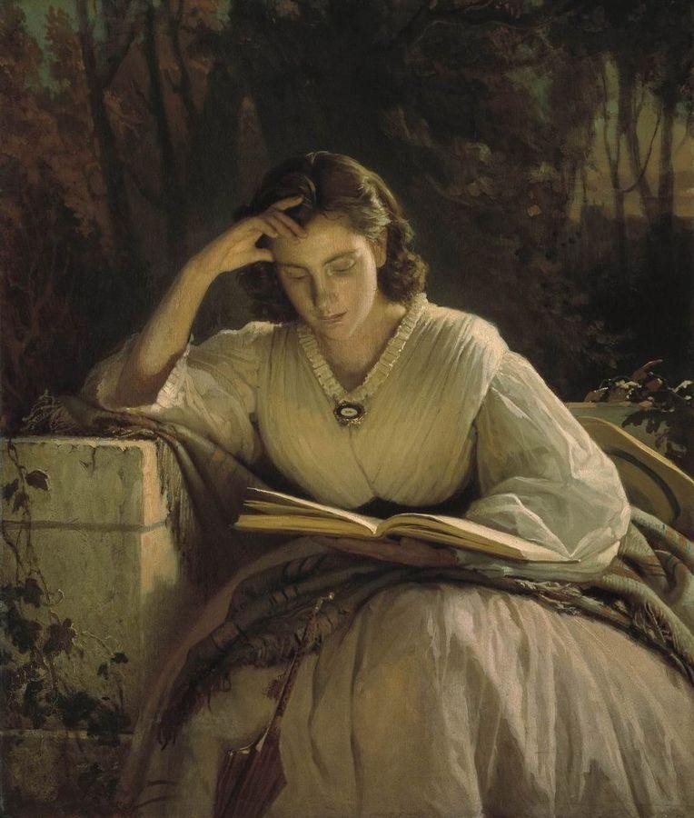 И. Н. Крамской. За чтением. 1863