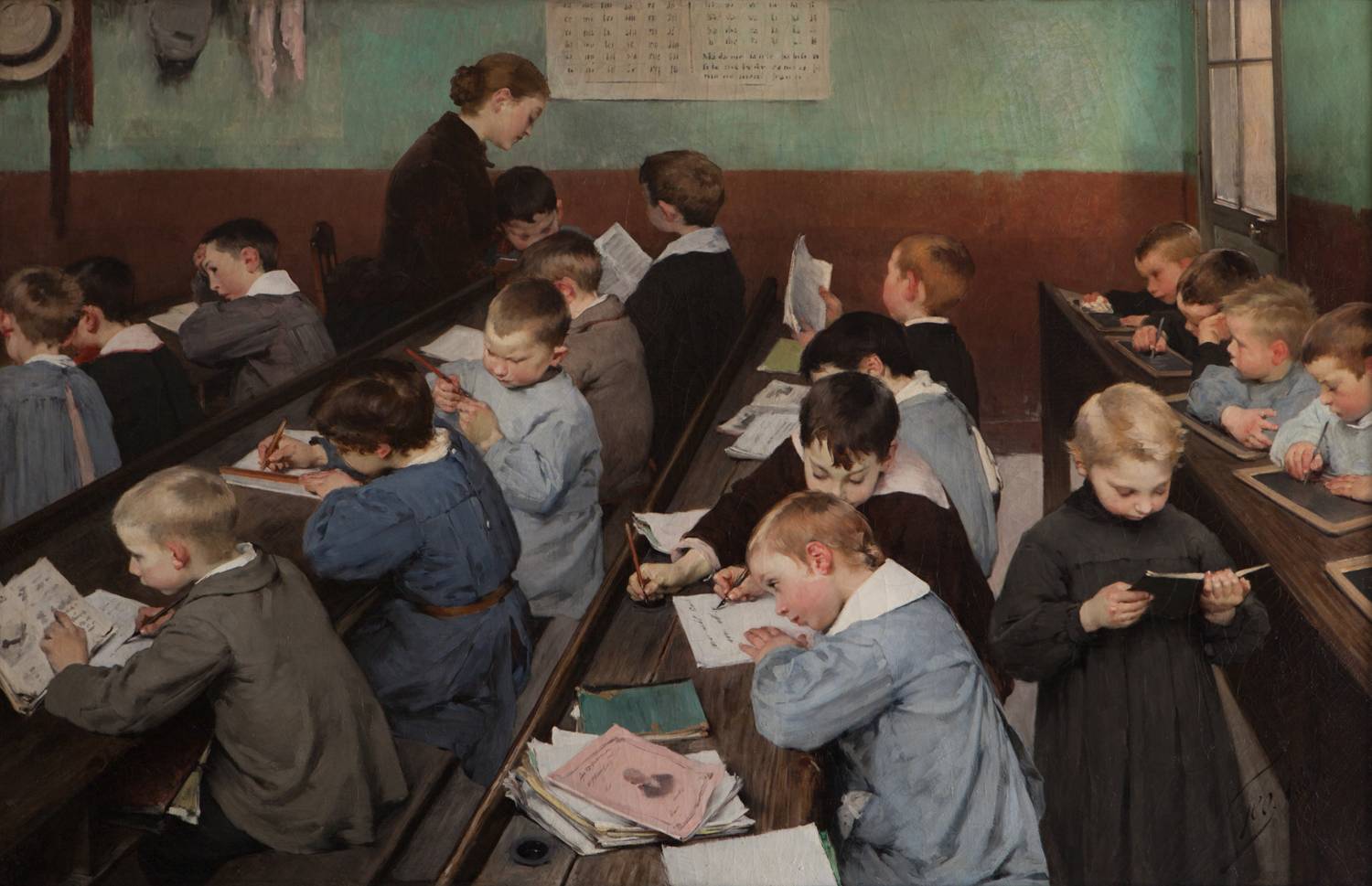 Жан Жоффруа. Урок в младших классах. 1889