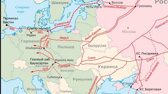Газотранспортная система Россия-Европа (фрагмент) архив