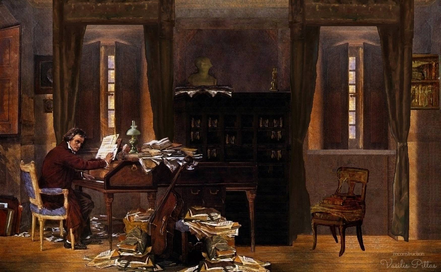 Карл Шлоссер. Бетховен сочиняет музыку. 1890-е годы