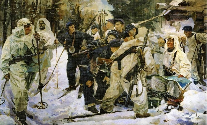 Иосиф Серебряный. Партизанский отряд. Лесгафтовцы. 1942