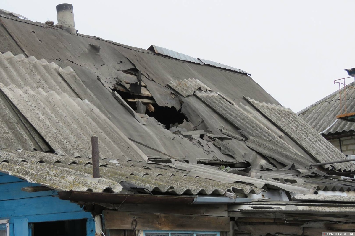 Частный дом после украинской атаки