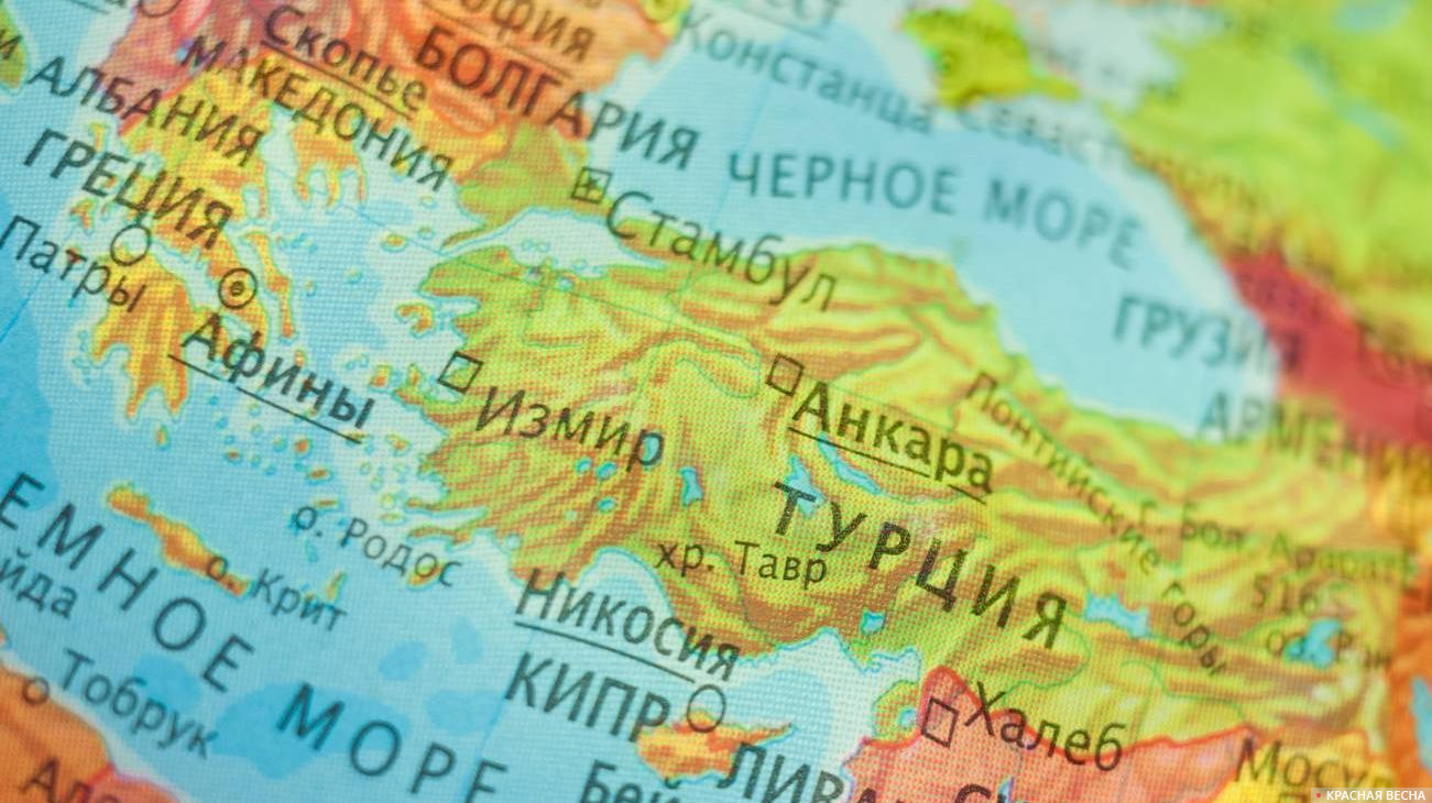 Турция и Греция на карте