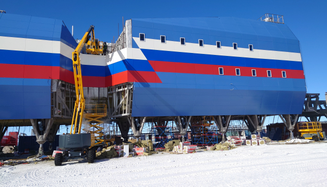 Строительство нового зимовочного комплекса на станции «Восток» в Антарктиде