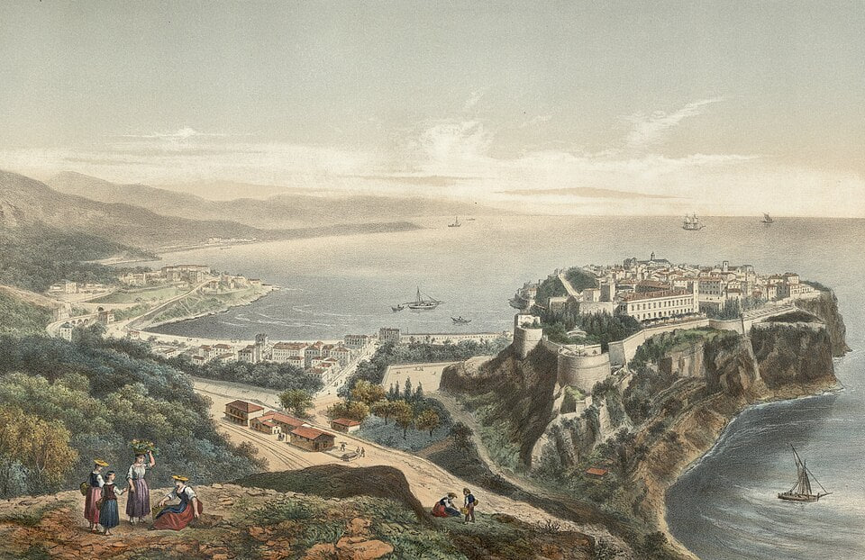 Эмиль Деруа. Монако. Гравюра. 1770–1870 