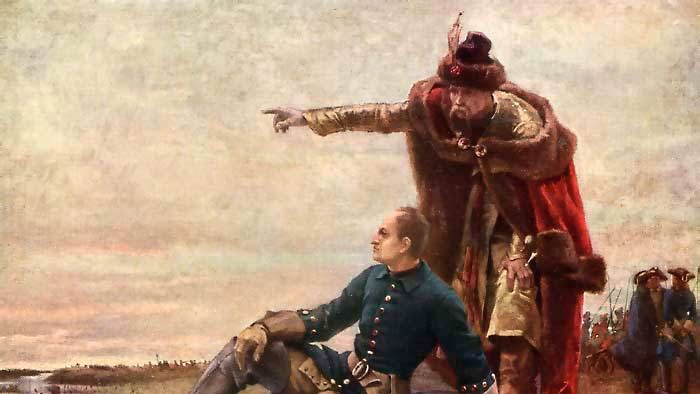Карл XII и Мазепа после Полтавской битвы. Фрагмент. Г. Седерстрём