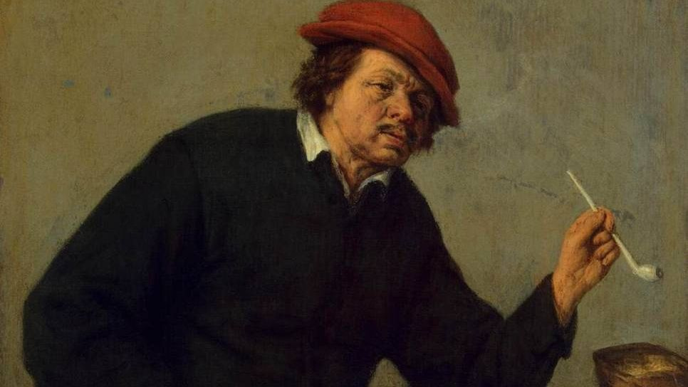 Адриан ван Остаде. Курильщик (фрагмент). 1655 год