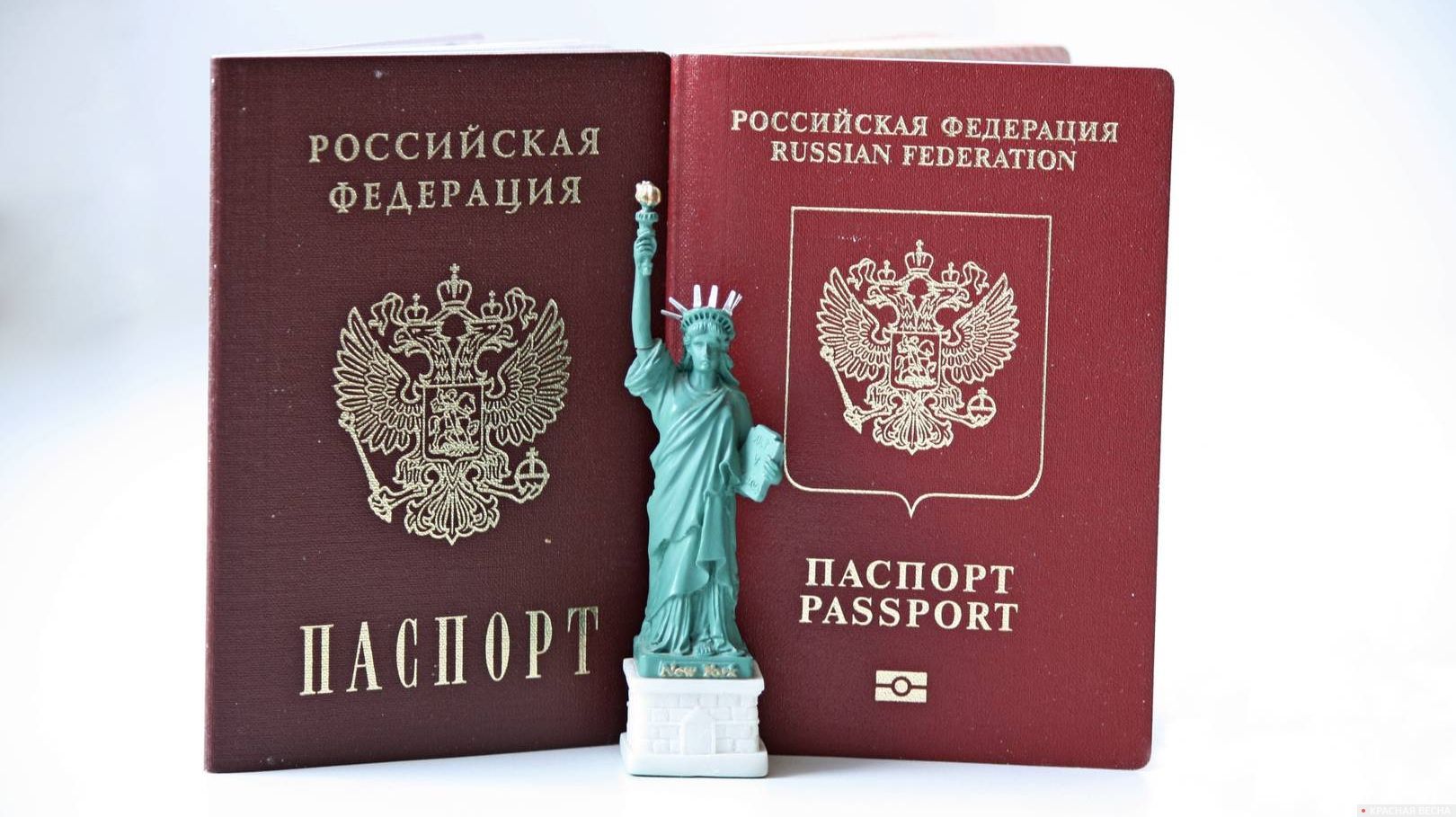 Заграничный и внутренний паспорт и Статуя Свободы