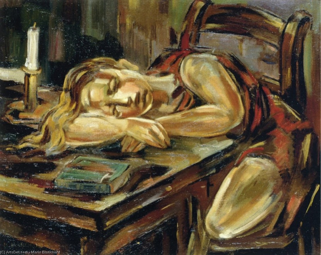 Мария Бланшар. Спящая маленькая девочка. 1925