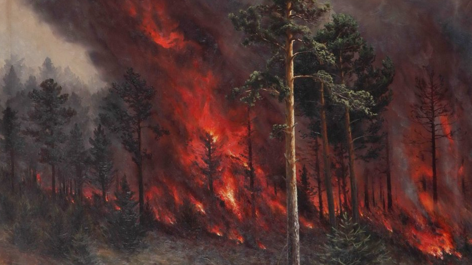 А. Денисов-Уральский. Лесной пожар. 1897