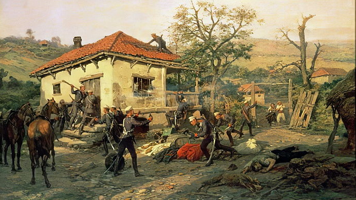 Павел Ковалевский. Сцена из русско-турецкой войны 1876-77. 1882