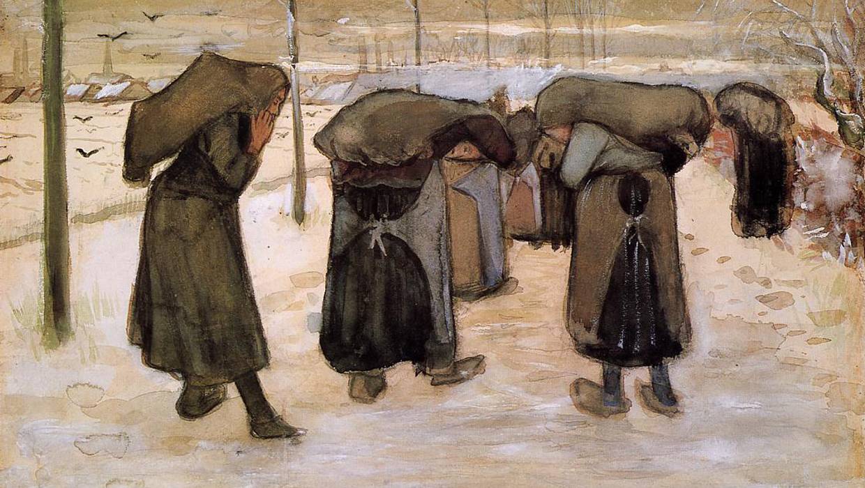 Винсент Ван Гог. Женщины, несущие уголь. 1882