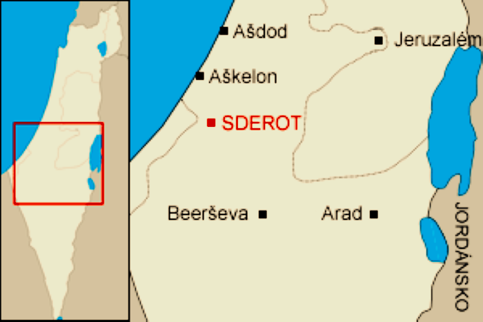 Сдерот. Карта Израиля