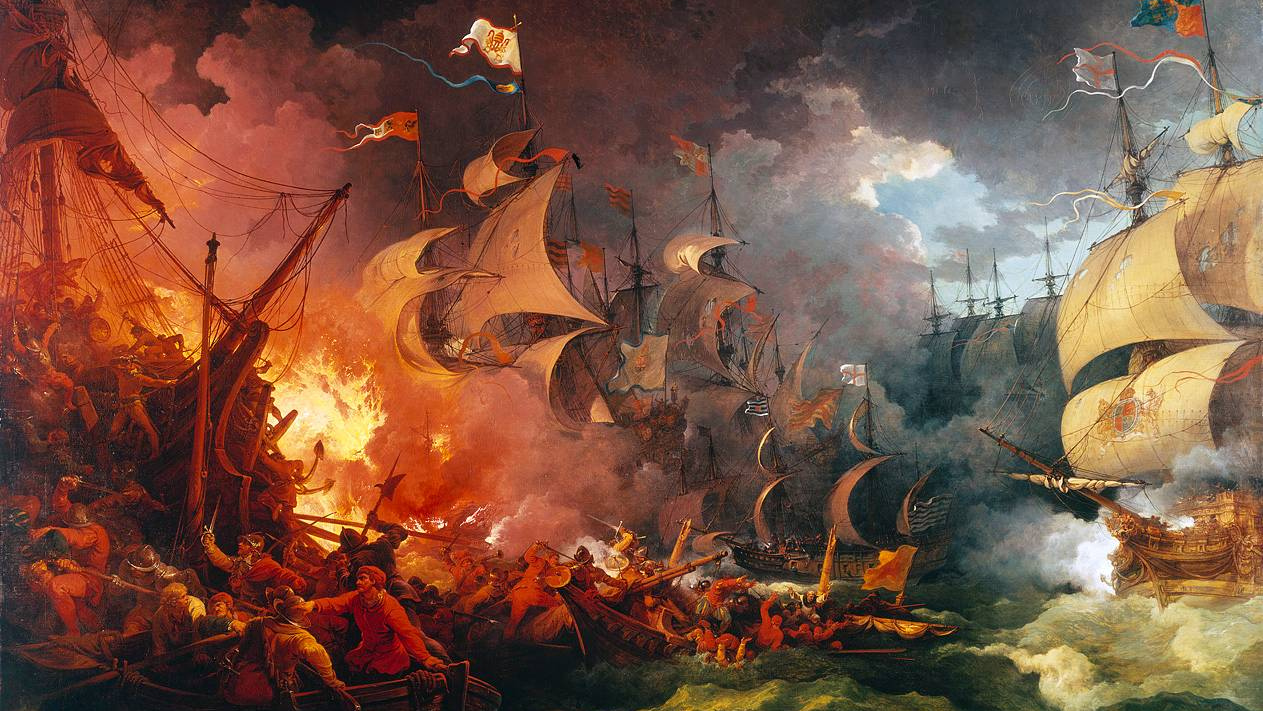 Филипп Якоб Лютербург. Разгром Испанской армады (1796)