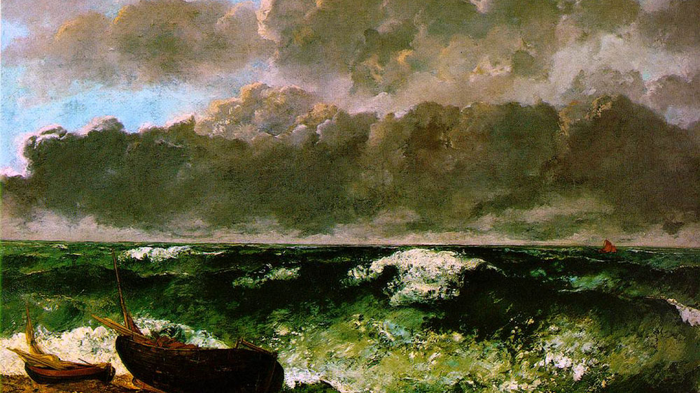 Гюстав Курбе. Бурное море (фрагмент). 1869
