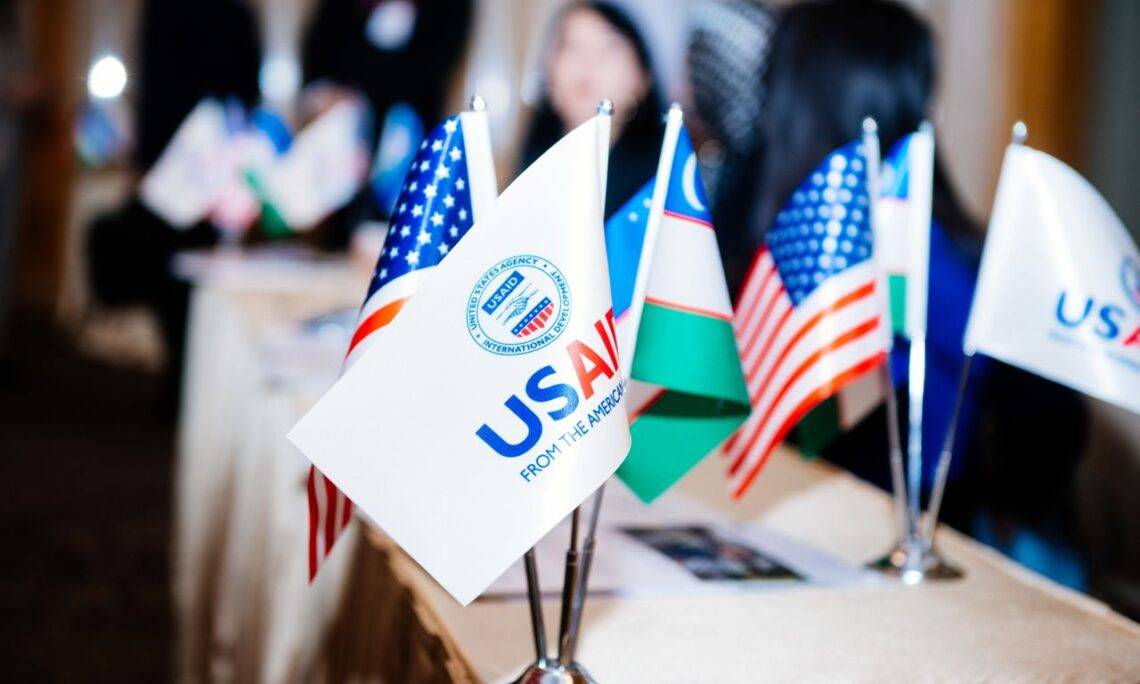 Флаг американского агентства USAID, курируемое ЦРУ и Пентагоном
