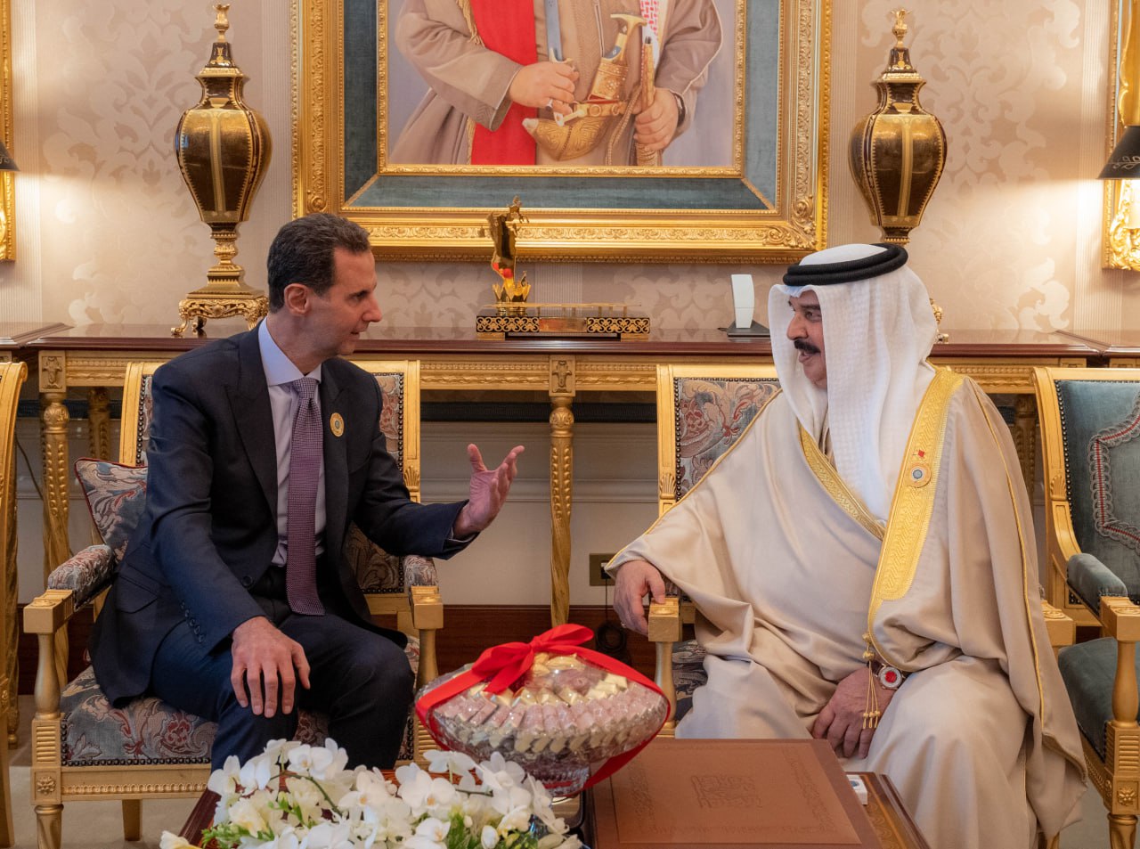 Президент Сирии Башар Асад и король Бахрейна Хамад бен Иса Аль Халифа