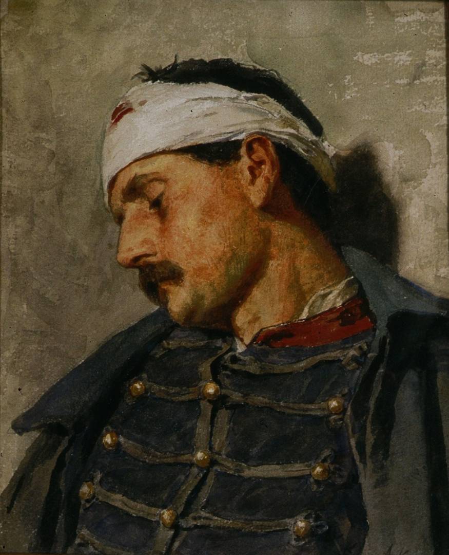 Альберт Анкер. Раненый солдат. 1870-е