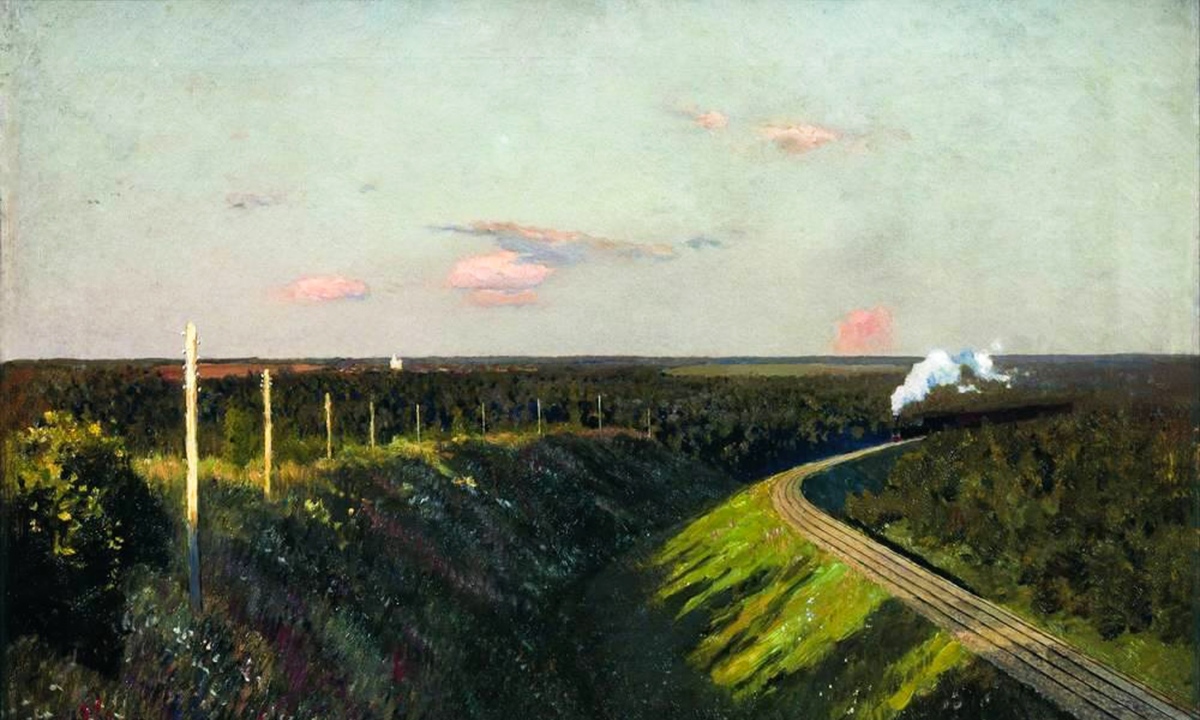 Исаак Левитан. Поезд в пути (фрагмент). 1895