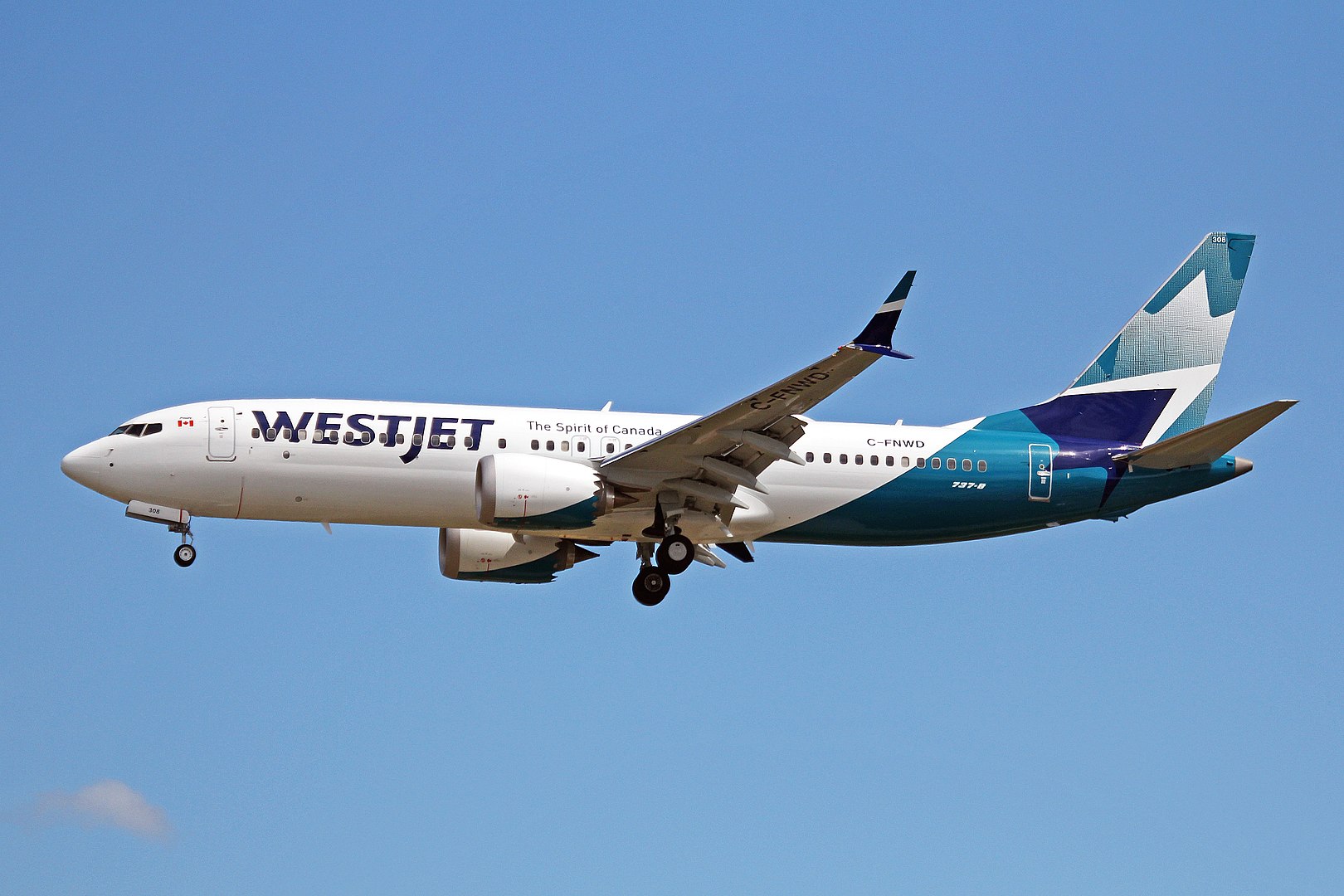Boeing 737-Max 8 авиакомпании WestJet