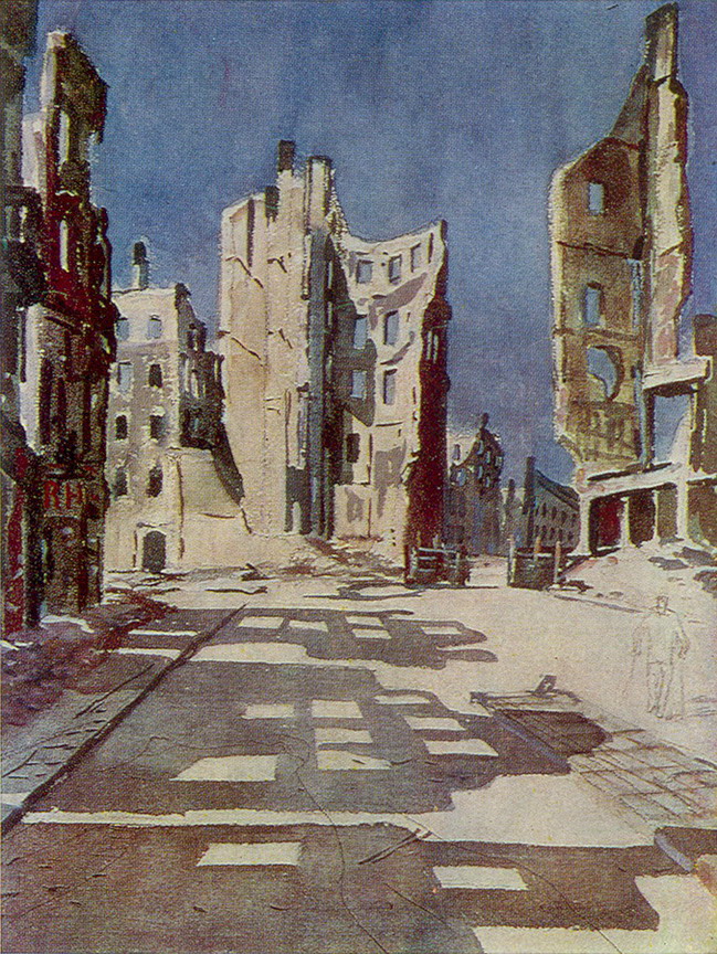 Александр Дейнека. Берлин. Руины. 1945