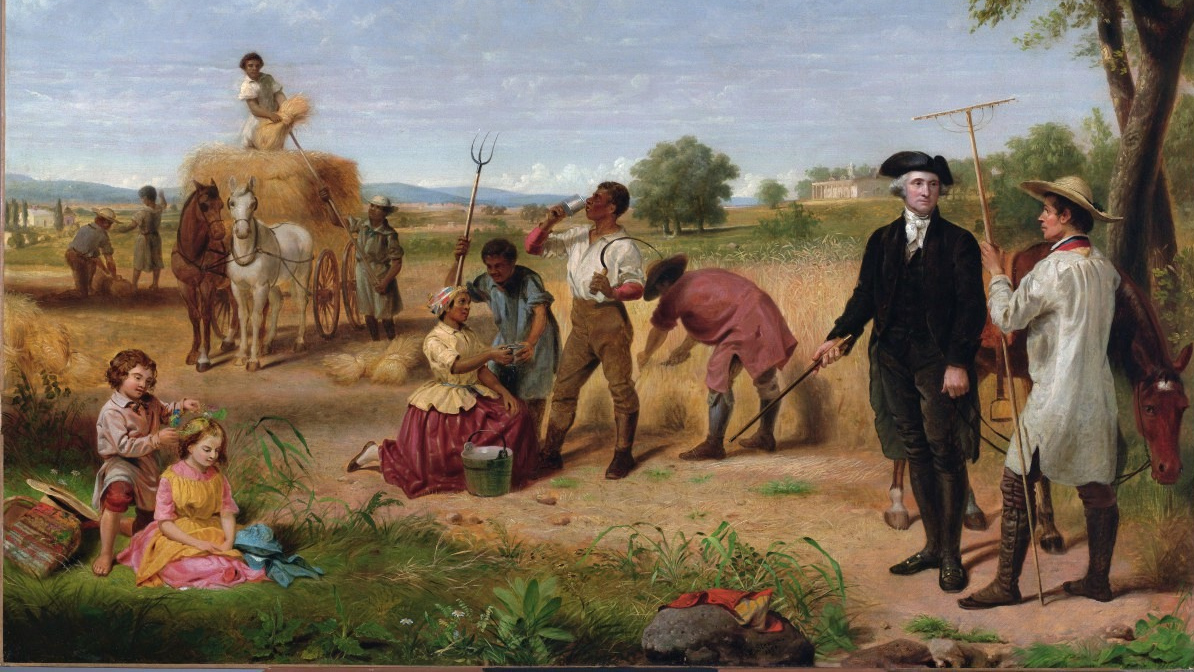 Джуниус Стирнс. Вашингтон на ферме в Маунт-Вернон. 1851